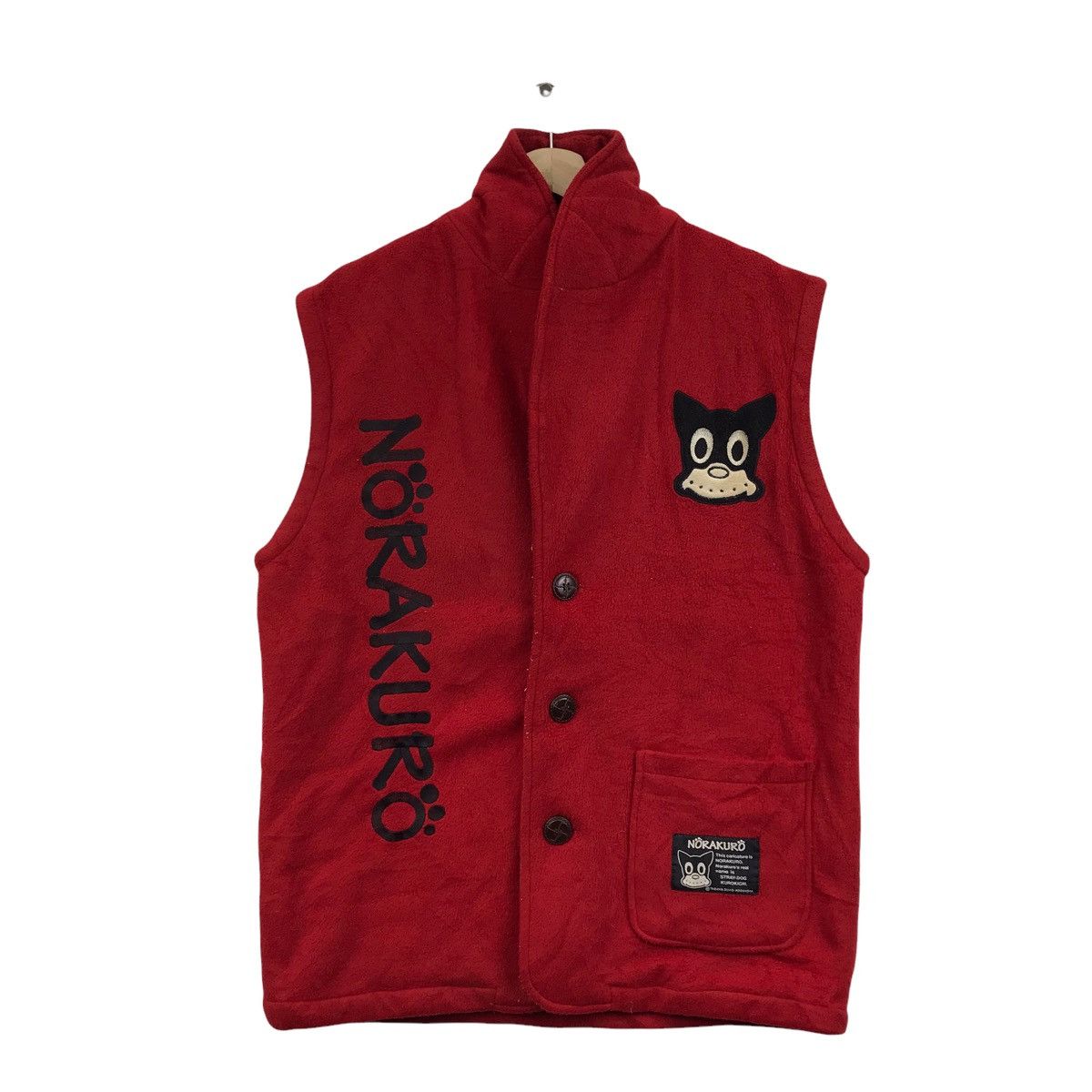 Vintage NORAKURO Anime Manga Cartoon Embroidered Fleece Vest Size US M / EU 48-50 / 2 - 3 Thumbnail