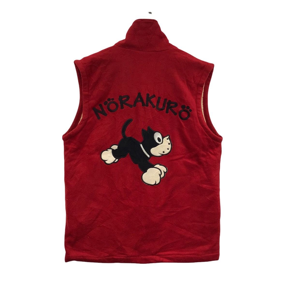 Vintage NORAKURO Anime Manga Cartoon Embroidered Fleece Vest Size US M / EU 48-50 / 2 - 1 Thumbnail