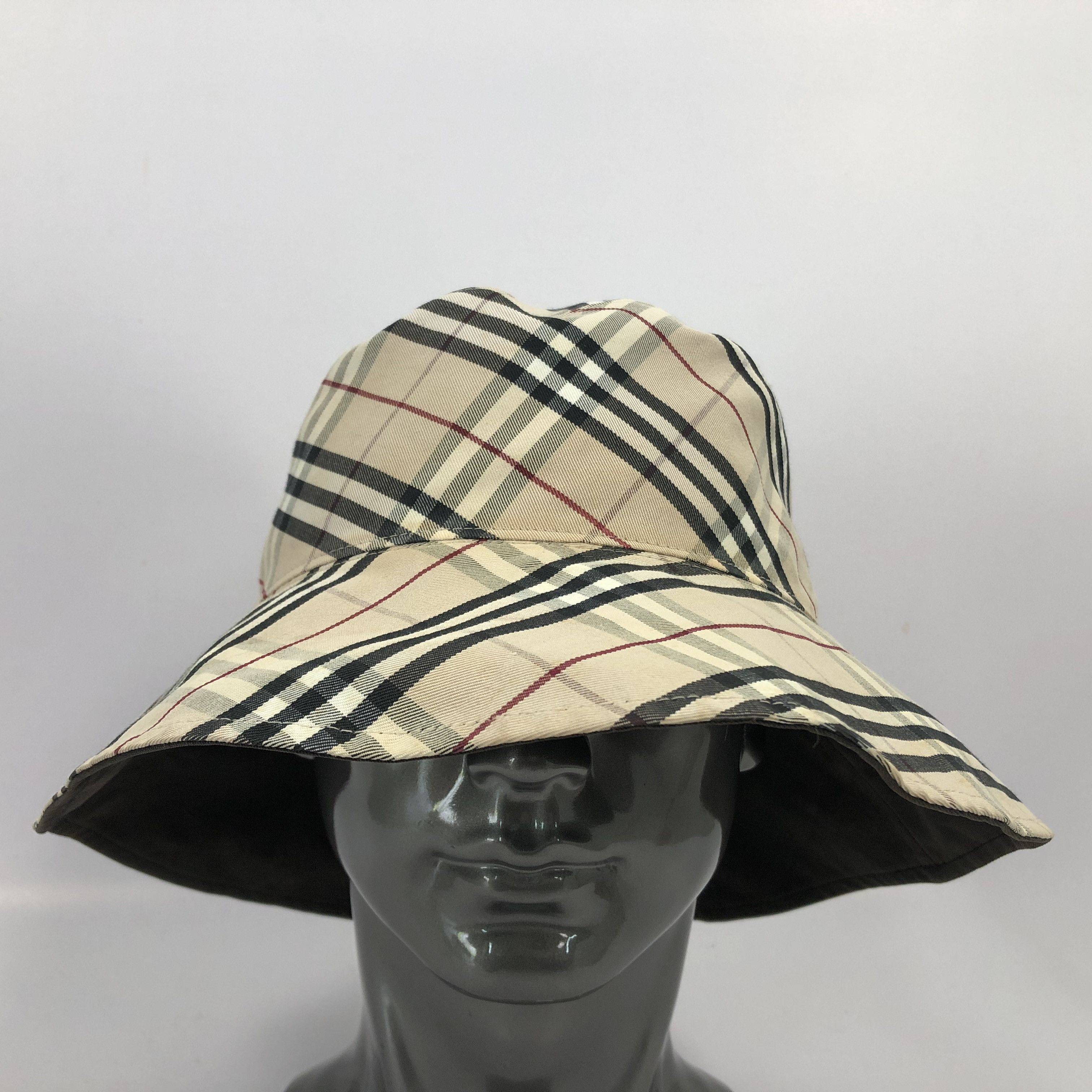 Burberry × Japanese Brand × Vintage Vintage Burberry London Nova Check Revers ible Bucket Hats Size ONE SIZE - 2 Thumbnail