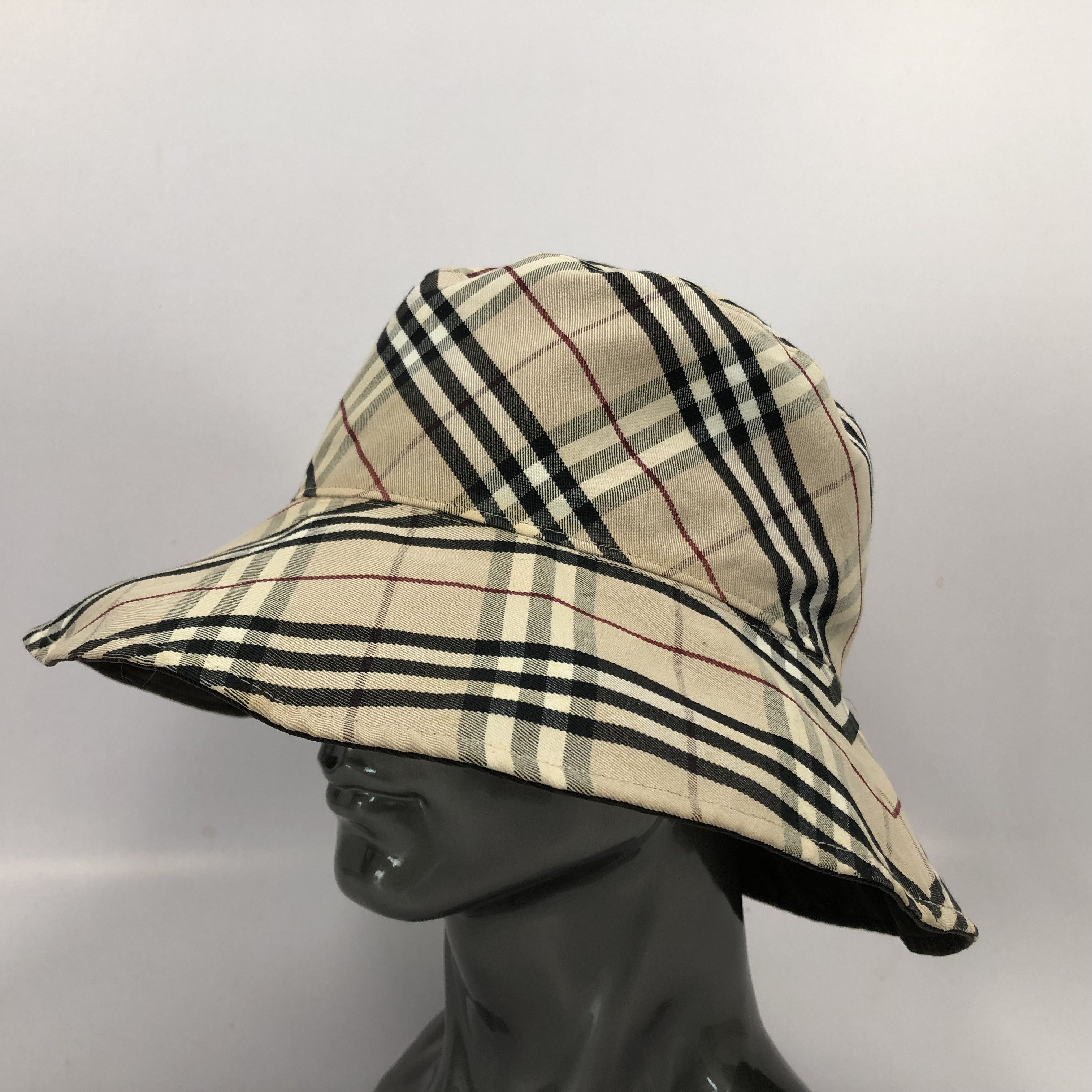 Burberry × Japanese Brand × Vintage Vintage Burberry London Nova Check Revers ible Bucket Hats Size ONE SIZE - 3 Thumbnail