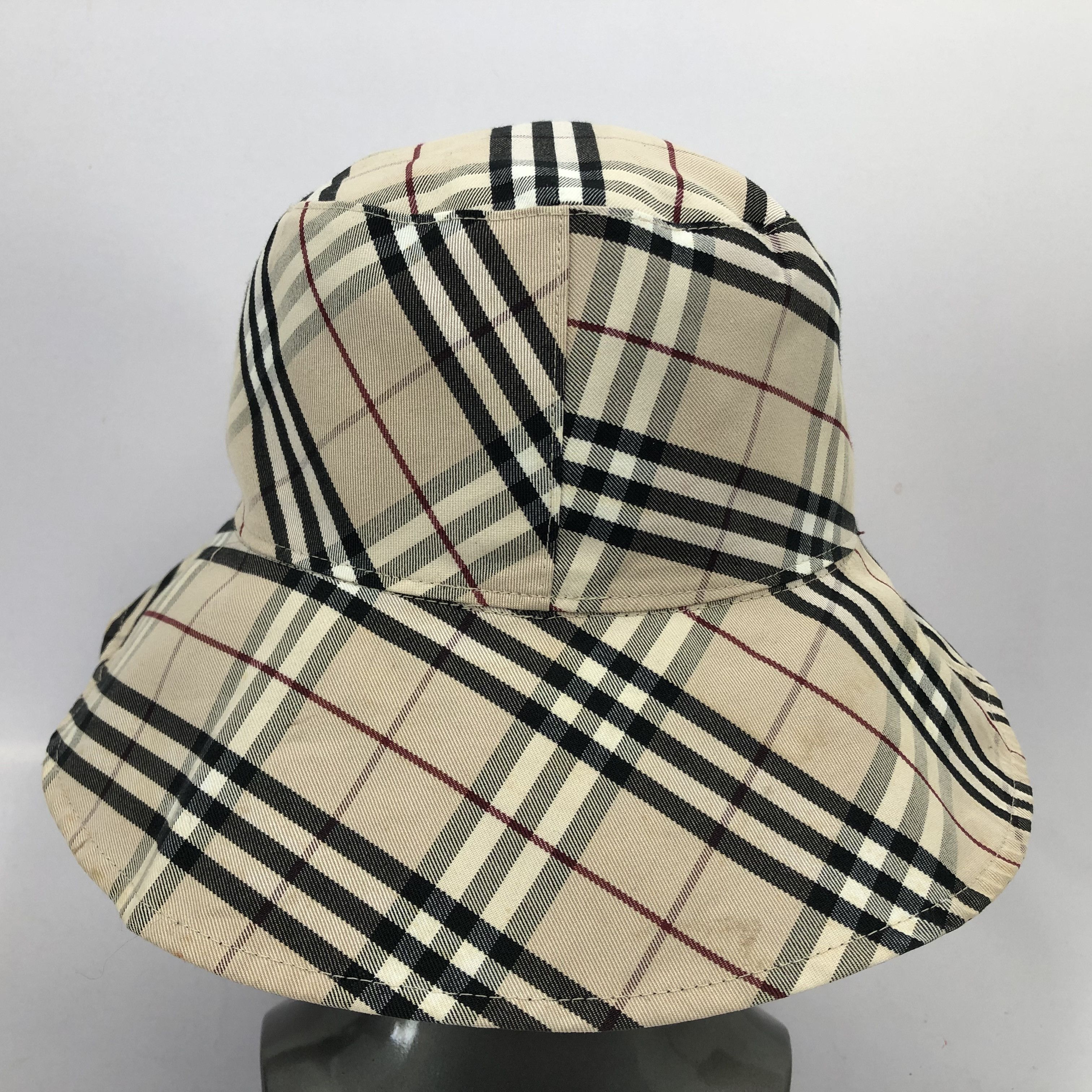Burberry × Japanese Brand × Vintage Vintage Burberry London Nova Check Revers ible Bucket Hats Size ONE SIZE - 4 Thumbnail