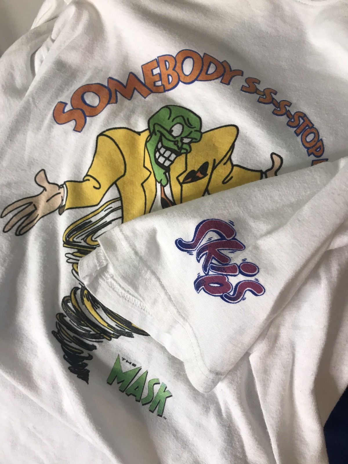 Vintage Vintage 90s The MASK Movie Promo Tee Rare Sleeve Hit Size US XL / EU 56 / 4 - 4 Thumbnail