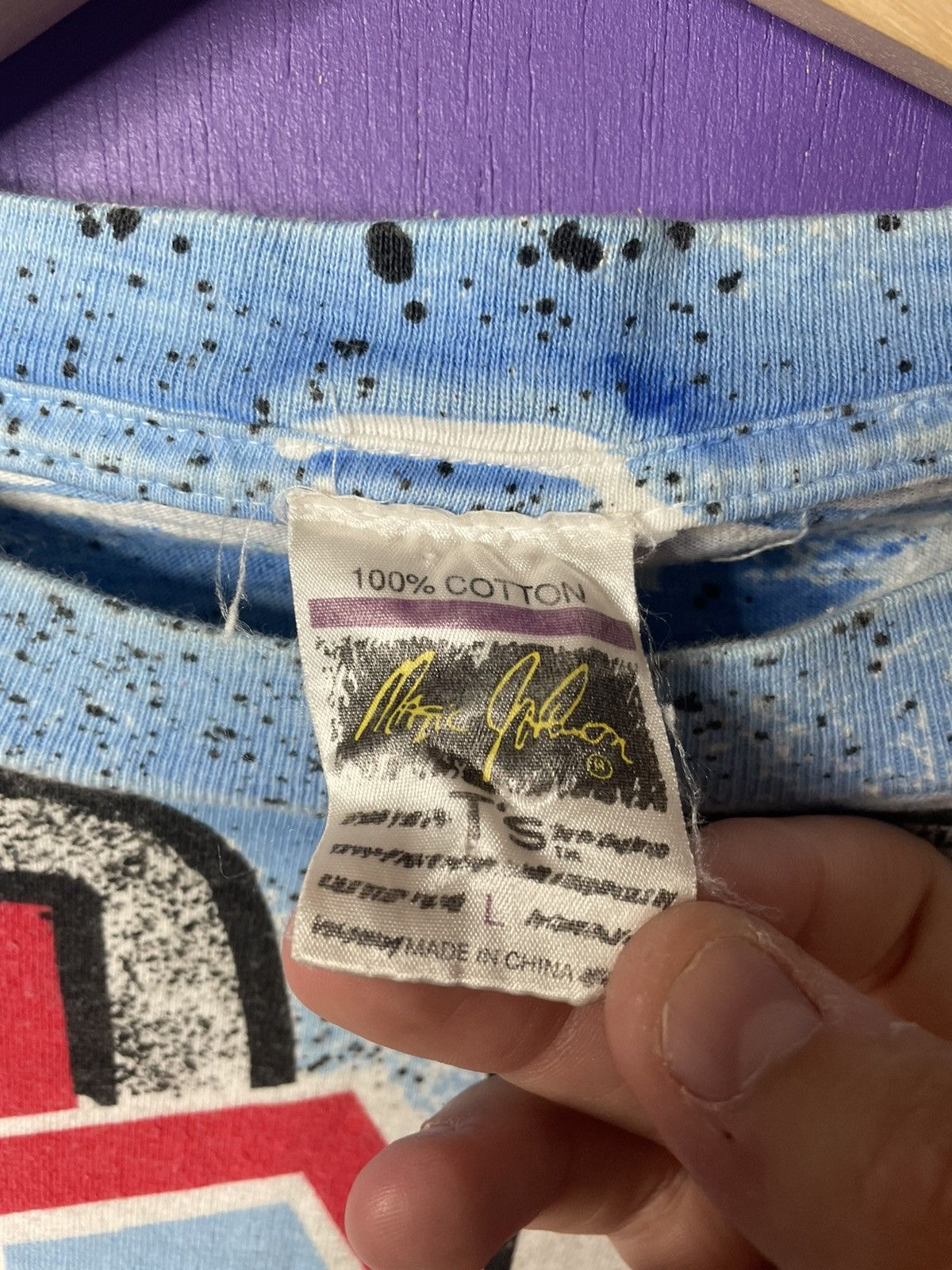 NBA × NFL × Vintage Vintage Houston oilers Magic Johnson tees AOP t-shirt Size US L / EU 52-54 / 3 - 4 Thumbnail