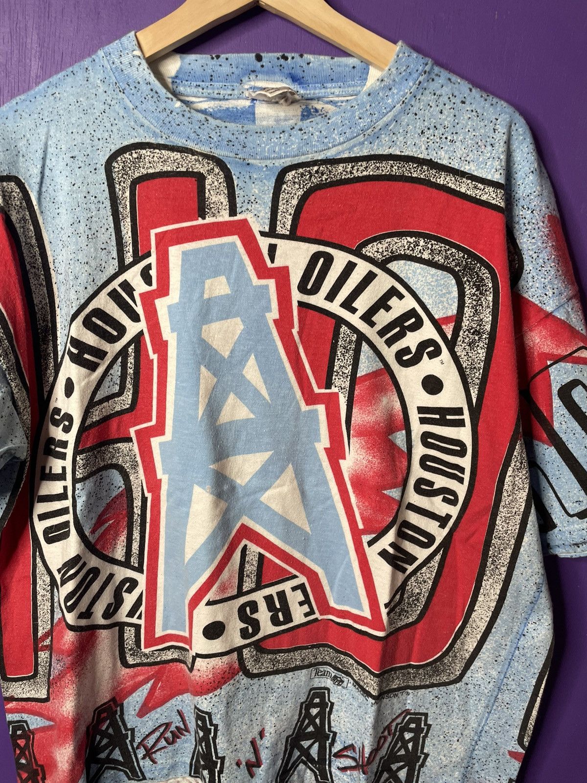 NBA × NFL × Vintage Vintage Houston oilers Magic Johnson tees AOP t-shirt Size US L / EU 52-54 / 3 - 3 Thumbnail