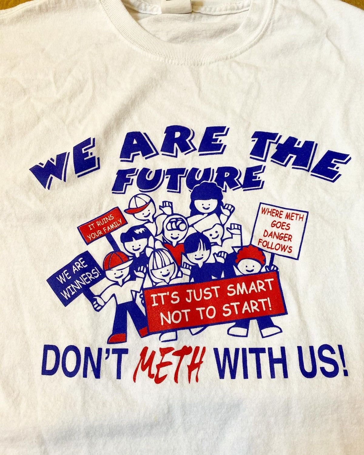 Vintage Vintage Funny Cartoon Meth T Shirt - Gildan Rare Vtg - Drugs Size US M / EU 48-50 / 2 - 1 Thumbnail