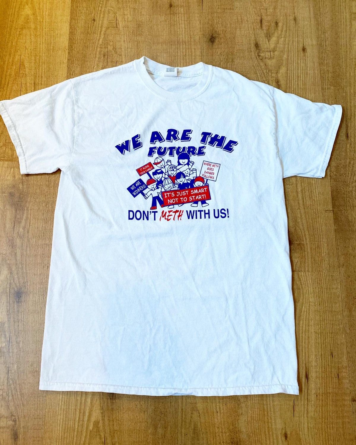 Vintage Vintage Funny Cartoon Meth T Shirt - Gildan Rare Vtg - Drugs Size US M / EU 48-50 / 2 - 2 Thumbnail