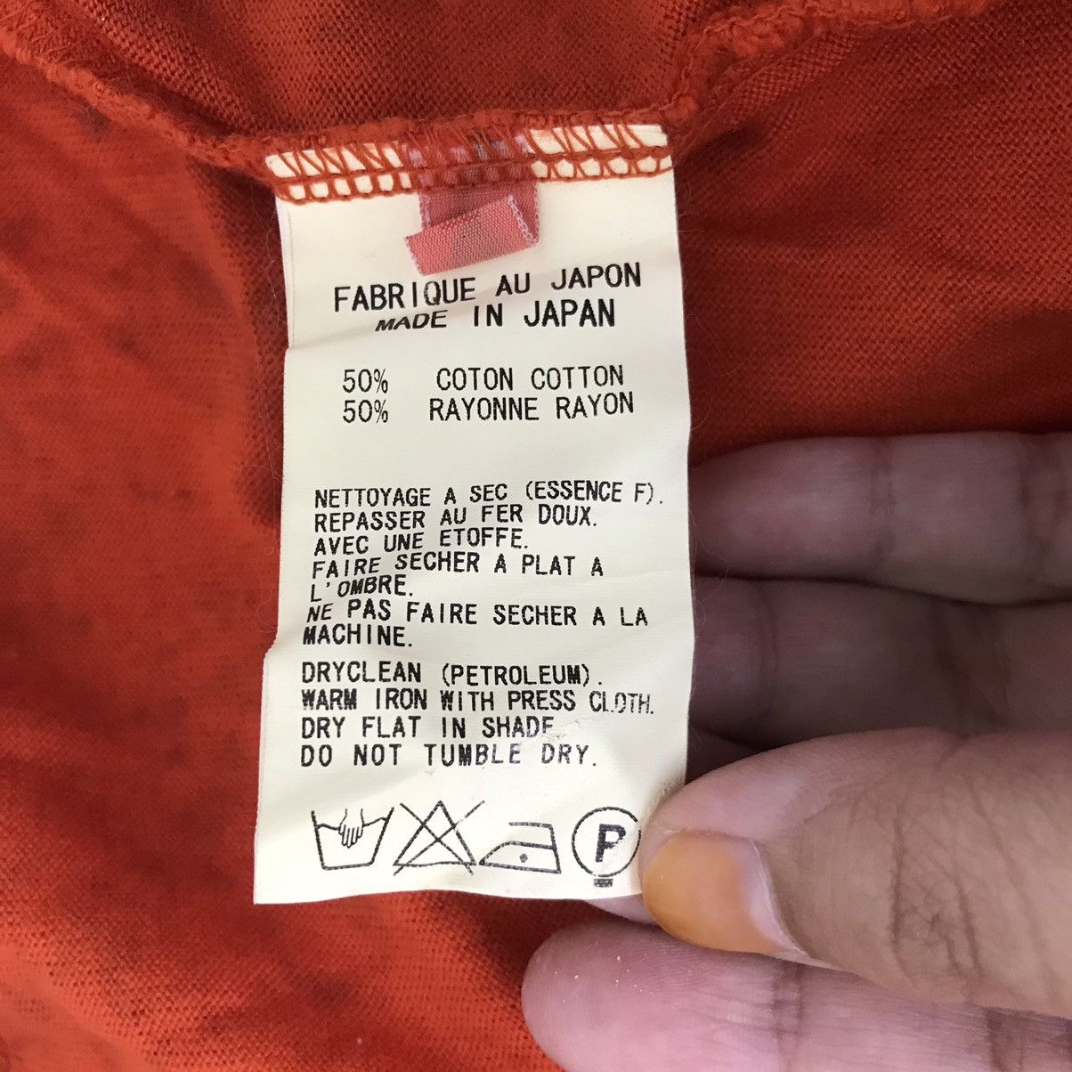 Yohji Yamamoto Vintage YOHJI YAMAMOTO Y’S Japanese Brand PlainOrange TShirt Size US M / EU 48-50 / 2 - 4 Thumbnail