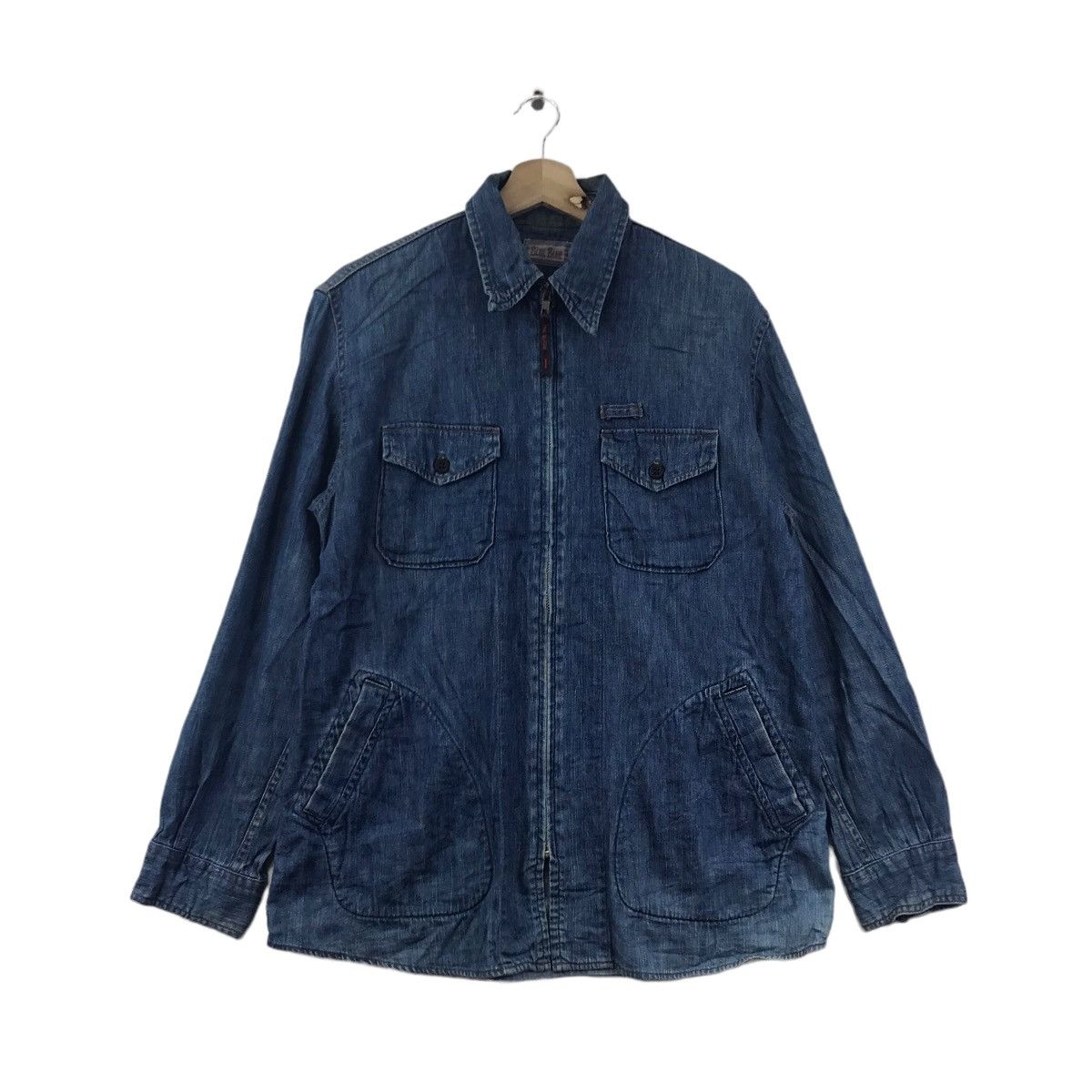 Blue Blue Japan BLUE BLUE INDIGO Blue Jeans Denim Multi Pockets Jacket Size US S / EU 44-46 / 1 - 1 Thumbnail