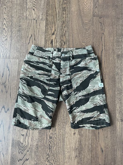 Sassafras SASSAFRAS Japan Made Outdoor Camouflage Farmer Shorts