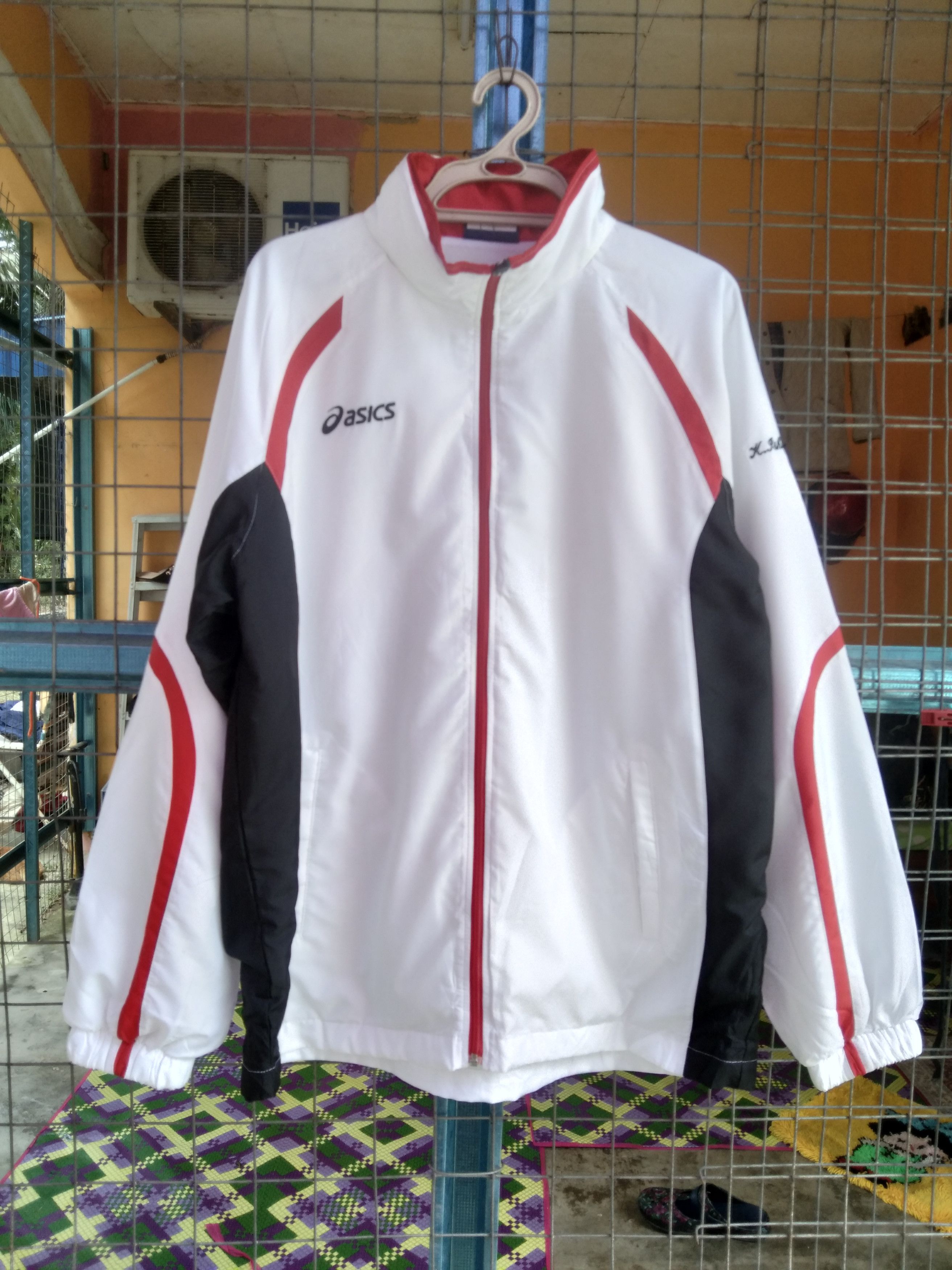 image of Vintage Asics Lightlayers Jacket in White, Men's (Size Large)