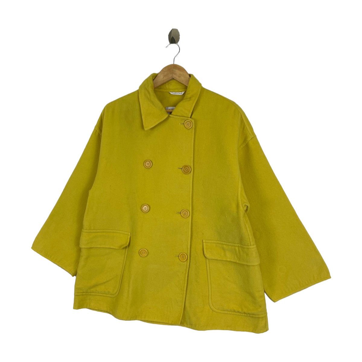 Max Mara Vintage MAX MARA Italian Designer Wool Peacoat Jacket Size L / US 10 / IT 46 - 4 Thumbnail
