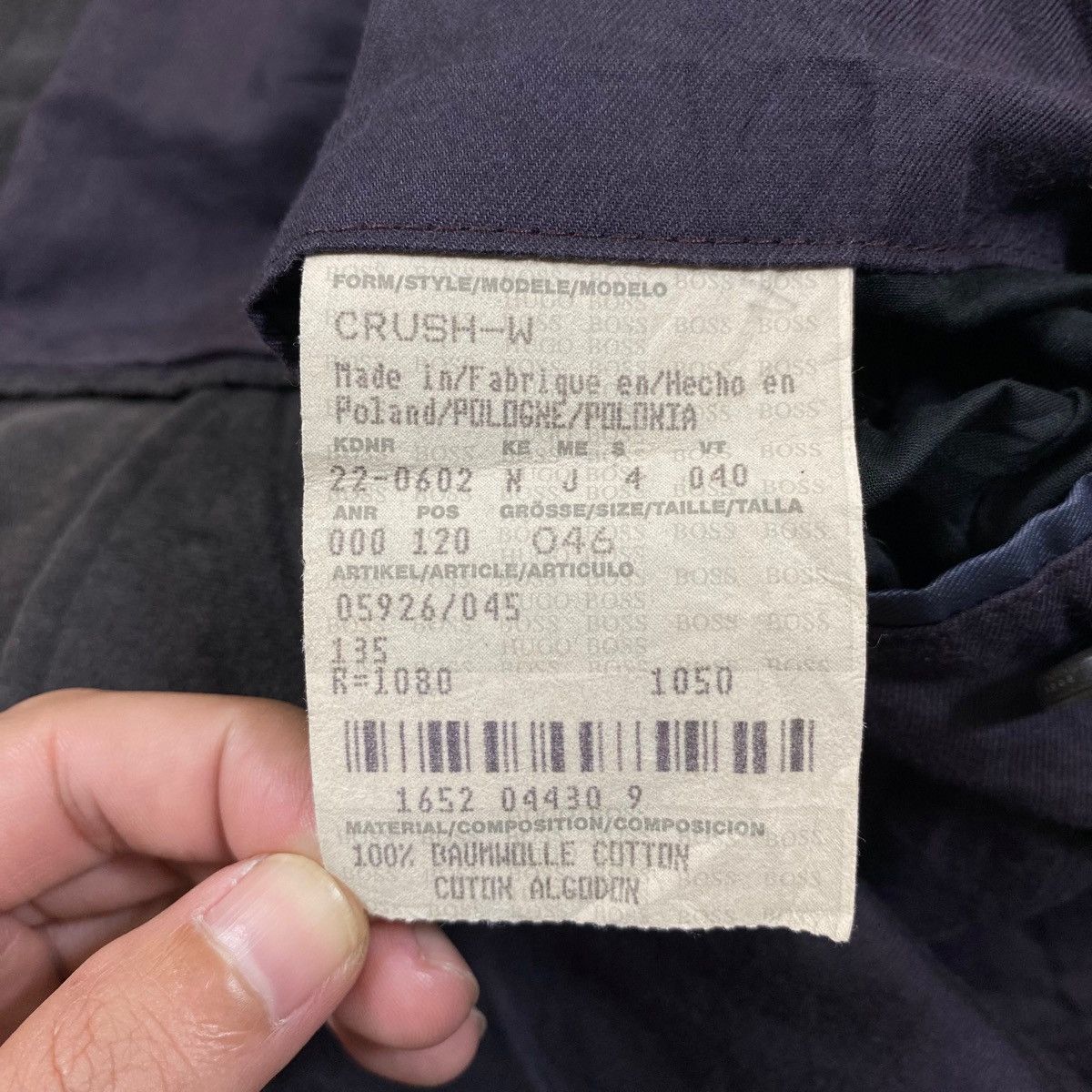 Hugo Boss Vintage HUGO BOSS Designer Coduroy Blazer Coat Jacket Size 38R - 9 Thumbnail