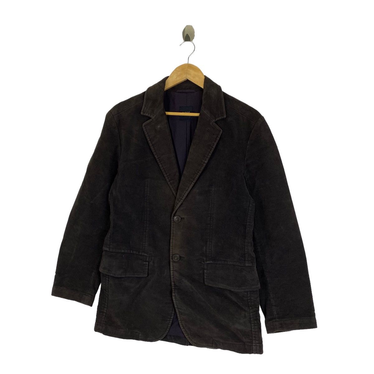 Hugo Boss Vintage HUGO BOSS Designer Coduroy Blazer Coat Jacket Size 38R - 4 Thumbnail