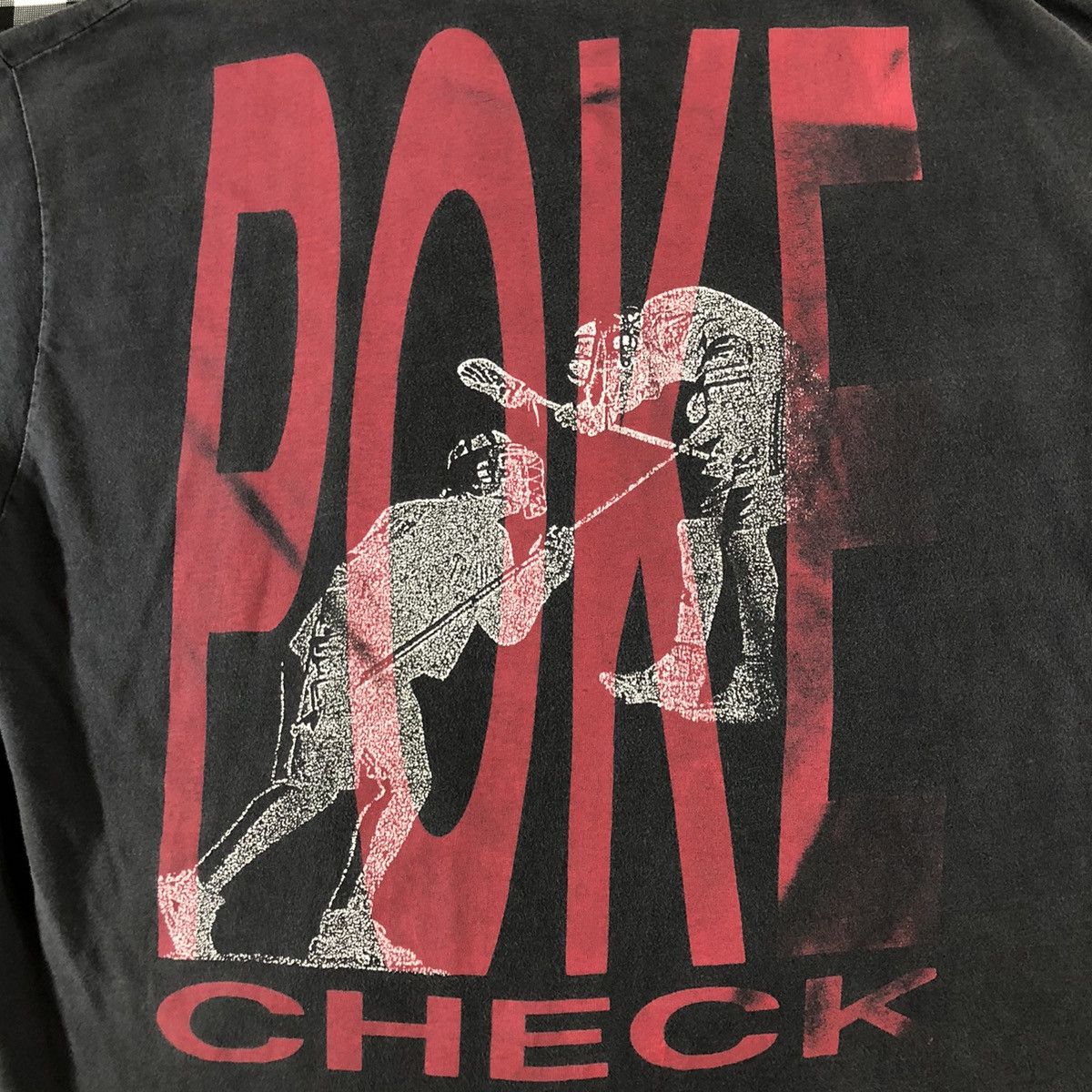 Vintage Lacrosse Poke Check Impale Stick Stab Sport Faded Vintage T Size US XL / EU 56 / 4 - 7 Thumbnail