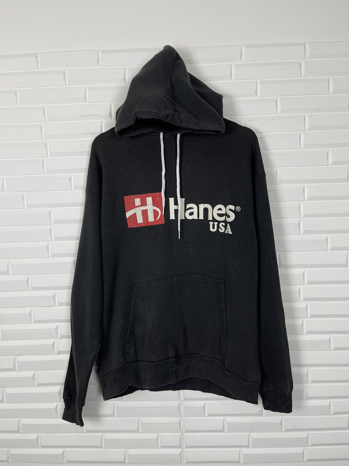 Hanes Vintage HANES Hoodie Sweatshirt 90’s Streetwear Size US L / EU 52-54 / 3 - 1 Thumbnail