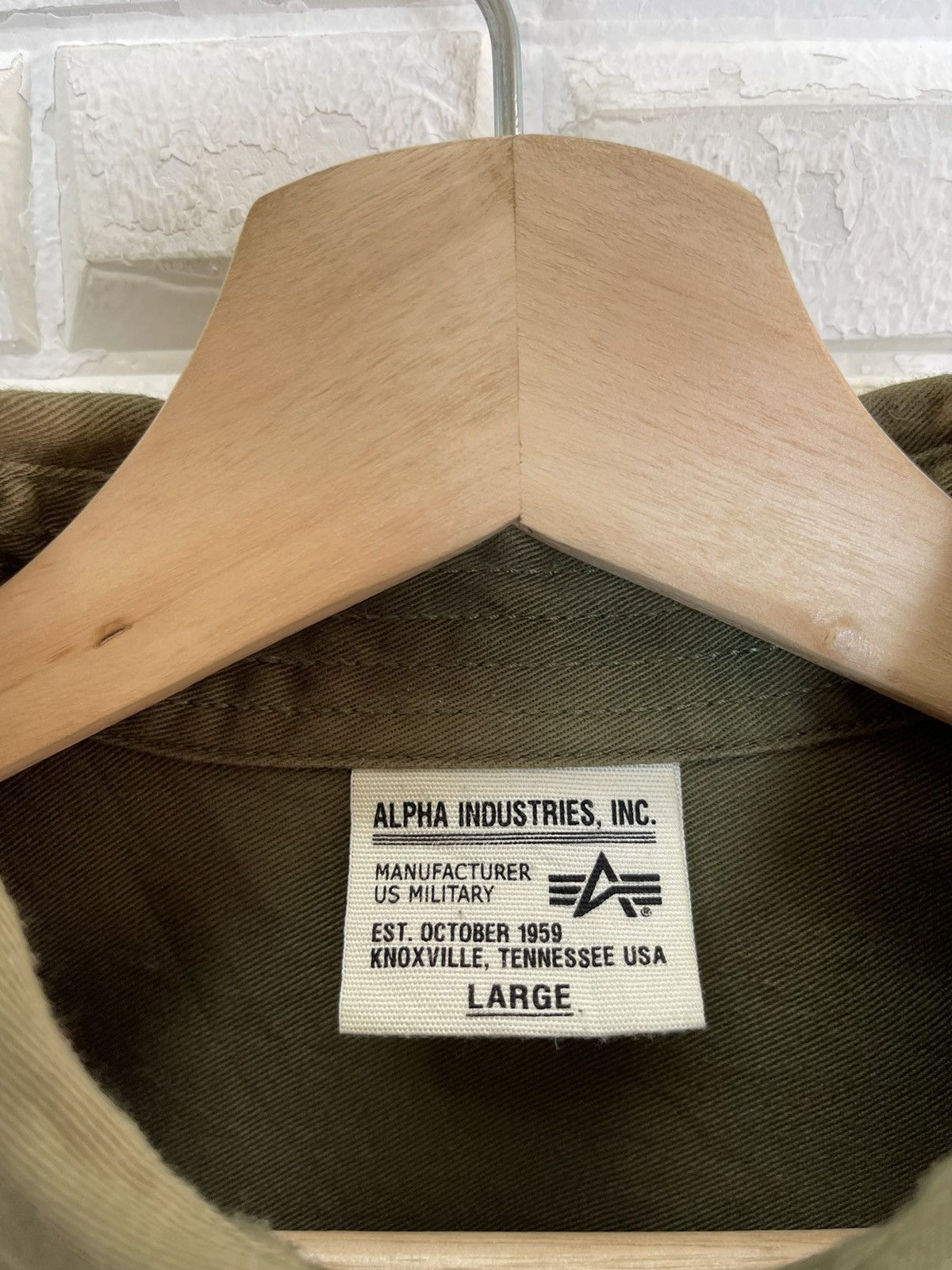 Alpha Industries Vintage PATCH FATIGUE KNOXVILLE TENNESSE USA ALPHA IND Size US L / EU 52-54 / 3 - 4 Thumbnail