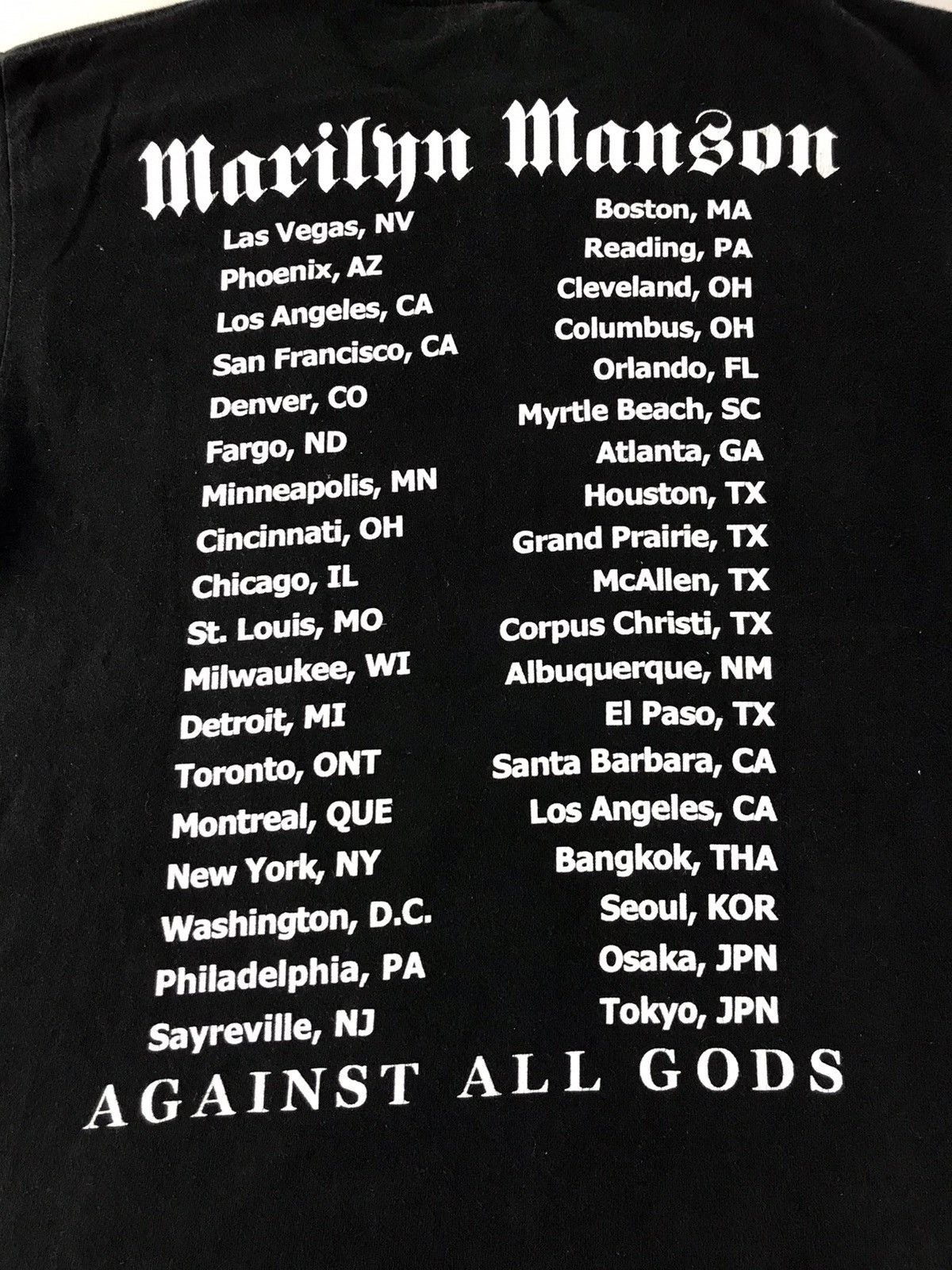 Band Tees × Marilyn Manson × Vintage Y2k Marilyn Manson Forget Best Against All Gods Tour R139j Size US M / EU 48-50 / 2 - 4 Thumbnail