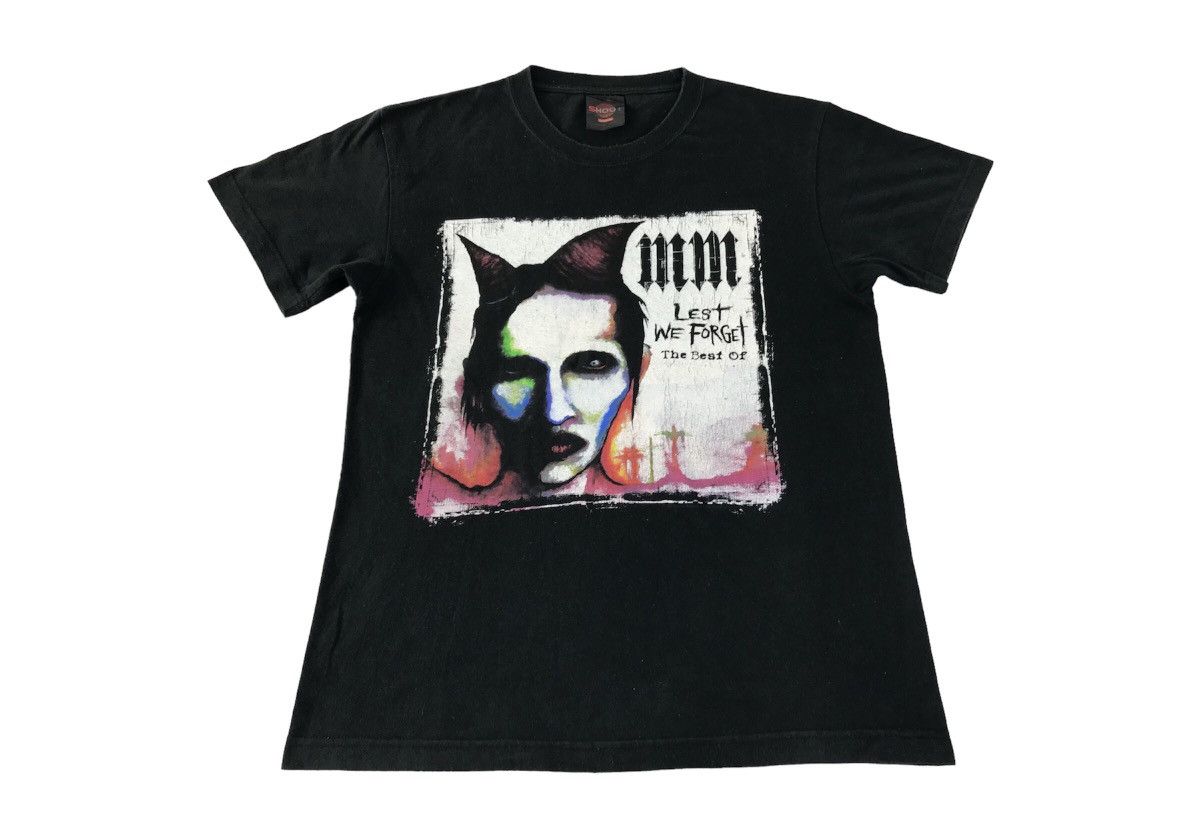 Band Tees × Marilyn Manson × Vintage Y2k Marilyn Manson Forget Best Against All Gods Tour R139j Size US M / EU 48-50 / 2 - 1 Thumbnail