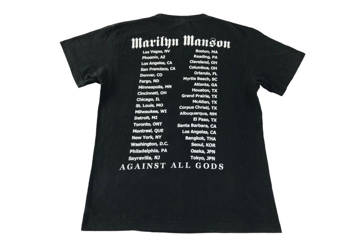 Band Tees × Marilyn Manson × Vintage Y2k Marilyn Manson Forget Best Against All Gods Tour R139j Size US M / EU 48-50 / 2 - 2 Thumbnail