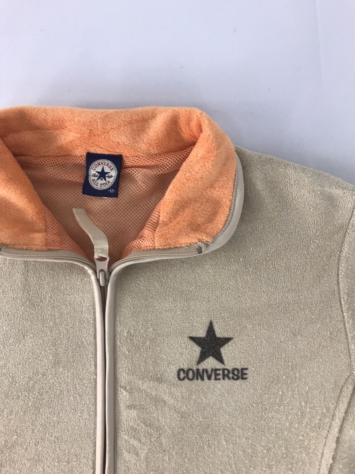 Converse × Vintage Converse Fleece Sweatshirt Zipper Style Embroidered Logo Size M / US 6-8 / IT 42-44 - 3 Thumbnail