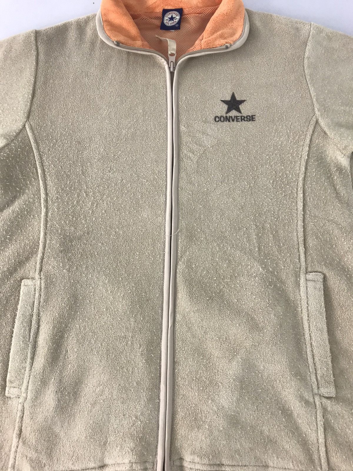 Converse × Vintage Converse Fleece Sweatshirt Zipper Style Embroidered Logo Size M / US 6-8 / IT 42-44 - 4 Thumbnail