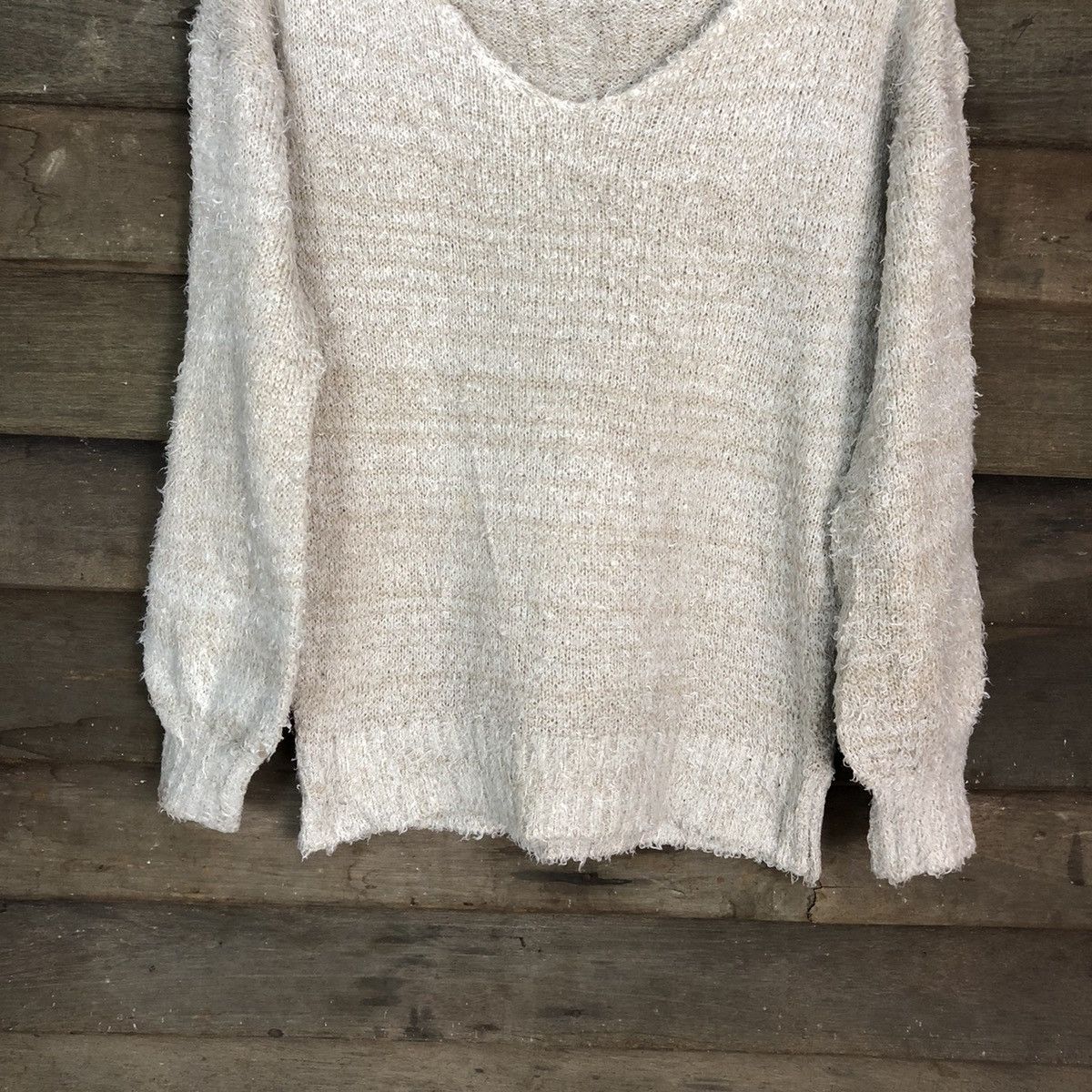 Japanese Brand Flower Circle Shag Shaggy Fur Mohair Knitwear #6697 Size US M / EU 48-50 / 2 - 3 Thumbnail