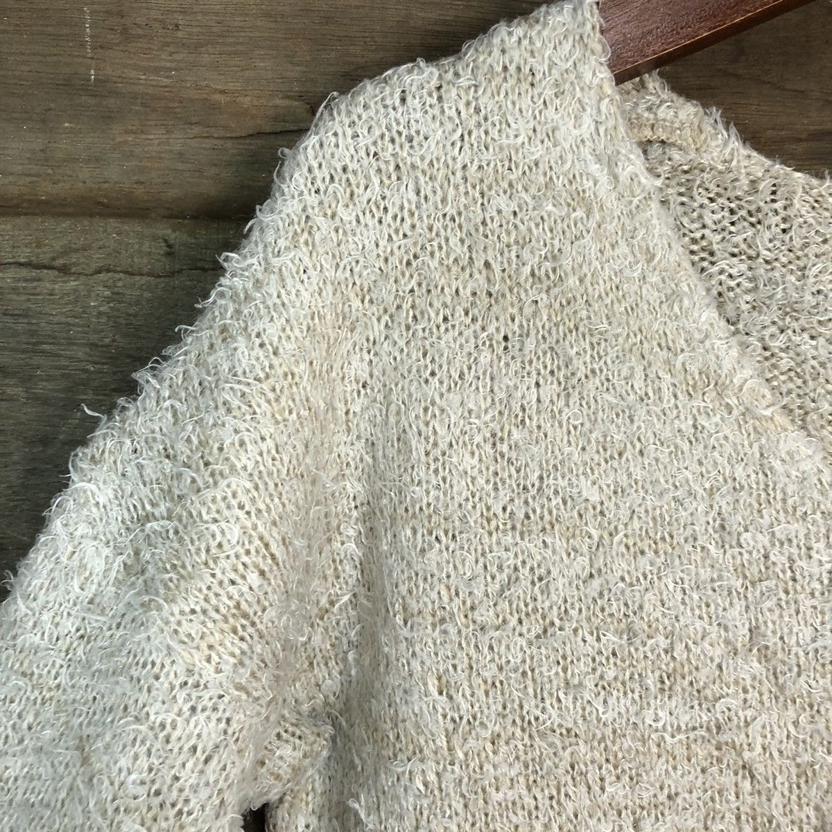 Japanese Brand Flower Circle Shag Shaggy Fur Mohair Knitwear #6697 Size US M / EU 48-50 / 2 - 6 Thumbnail