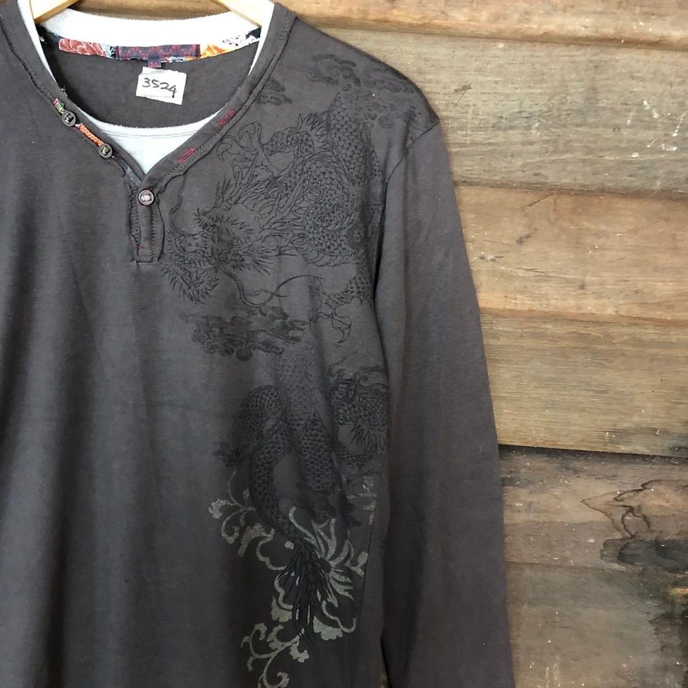 Japanese Brand DL Dragon Japan Brown Long Sleeve Shirt #3524 Size US M / EU 48-50 / 2 - 6 Thumbnail