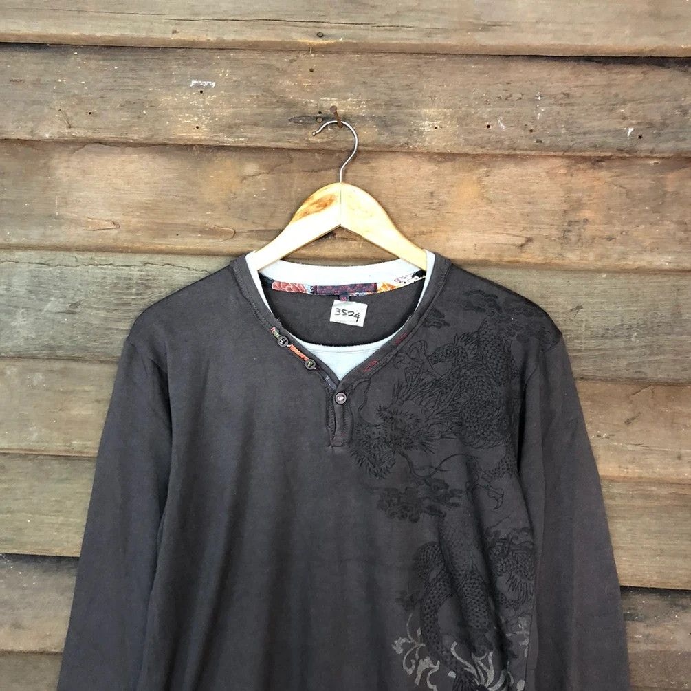 Japanese Brand DL Dragon Japan Brown Long Sleeve Shirt #3524 Size US M / EU 48-50 / 2 - 7 Thumbnail
