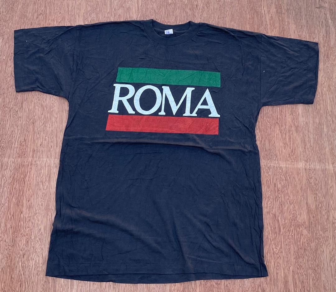 image of Italian Designers Vintage Tee Roma ( A 16 ) in Black, Men's (Size 2XL)