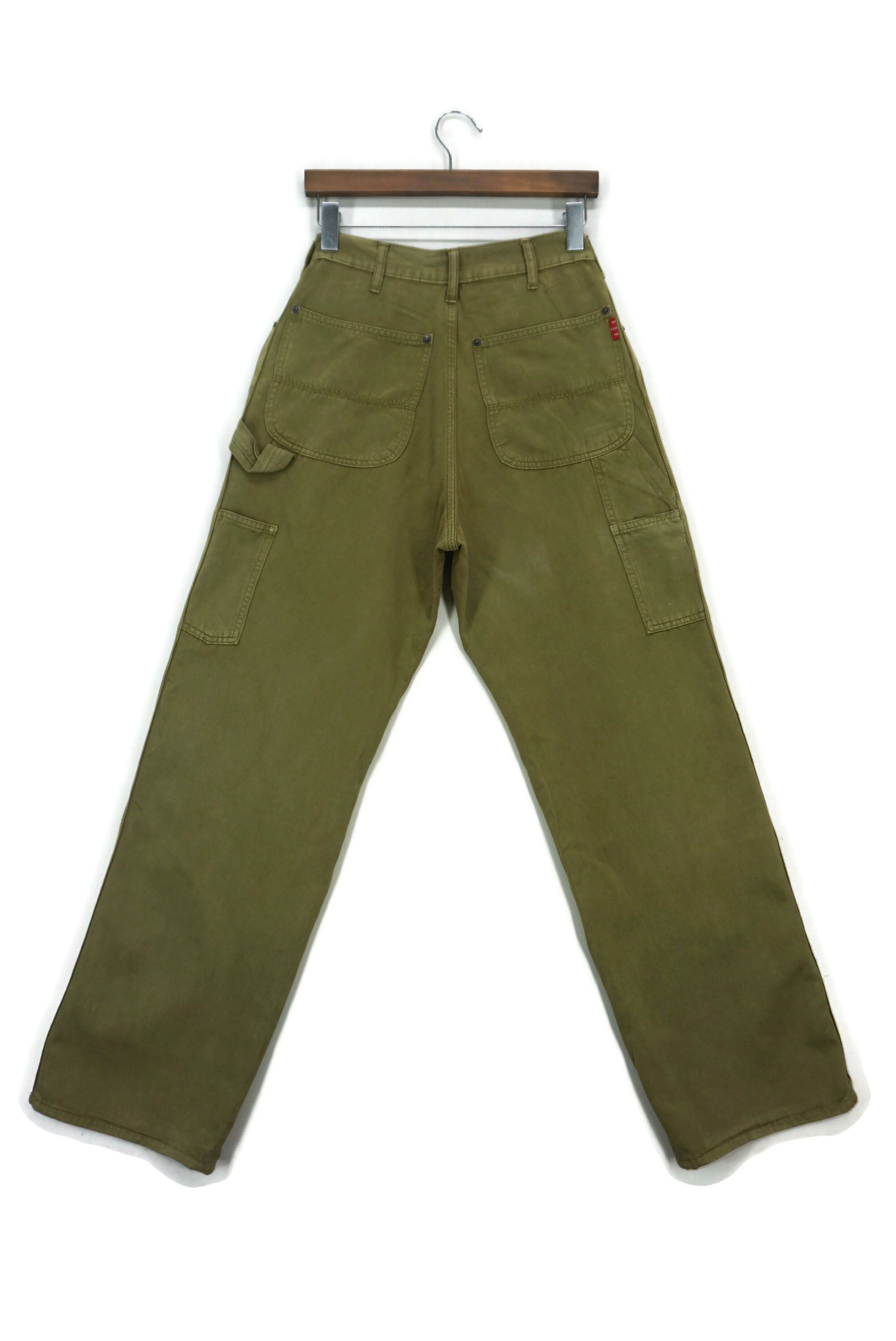image of Rodeo x Workers Hickory Dungarees Gob Carpenter Workwear Skate Hip Hop in Green, Women's (Size 26)