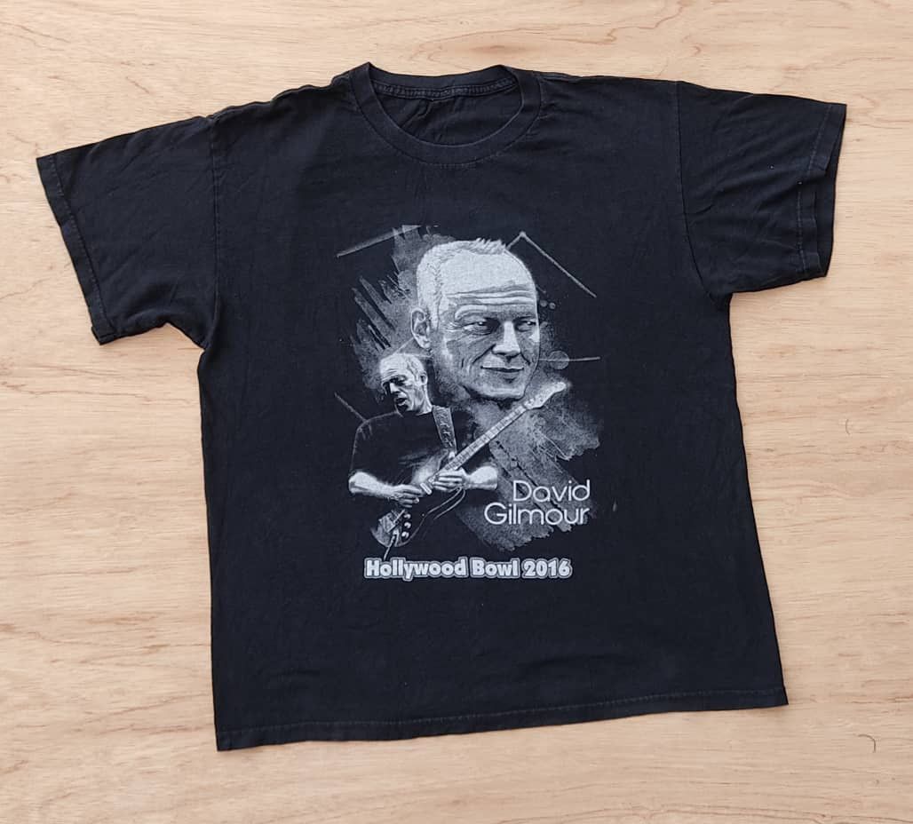 image of Band Tees x Vintage Tee David Gilmore ( A 11 ) in Black, Men's (Size Large)