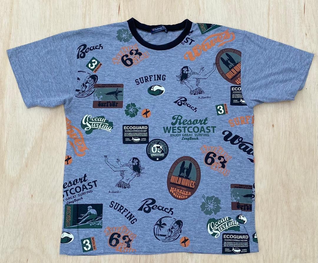 Vintage vintage tee surf style C -19 full print Size US M / EU 48-50 / 2 - 1 Thumbnail