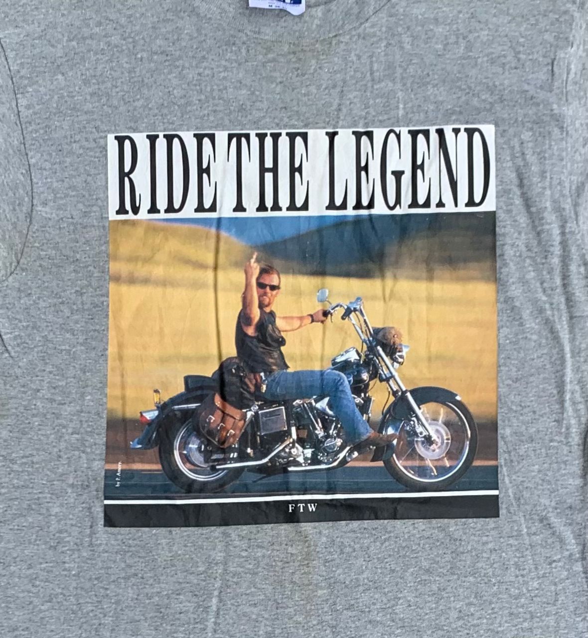 Hanes × Harley Davidson × Vintage Vintage Tee D 34 ride the legend Size US M / EU 48-50 / 2 - 2 Thumbnail