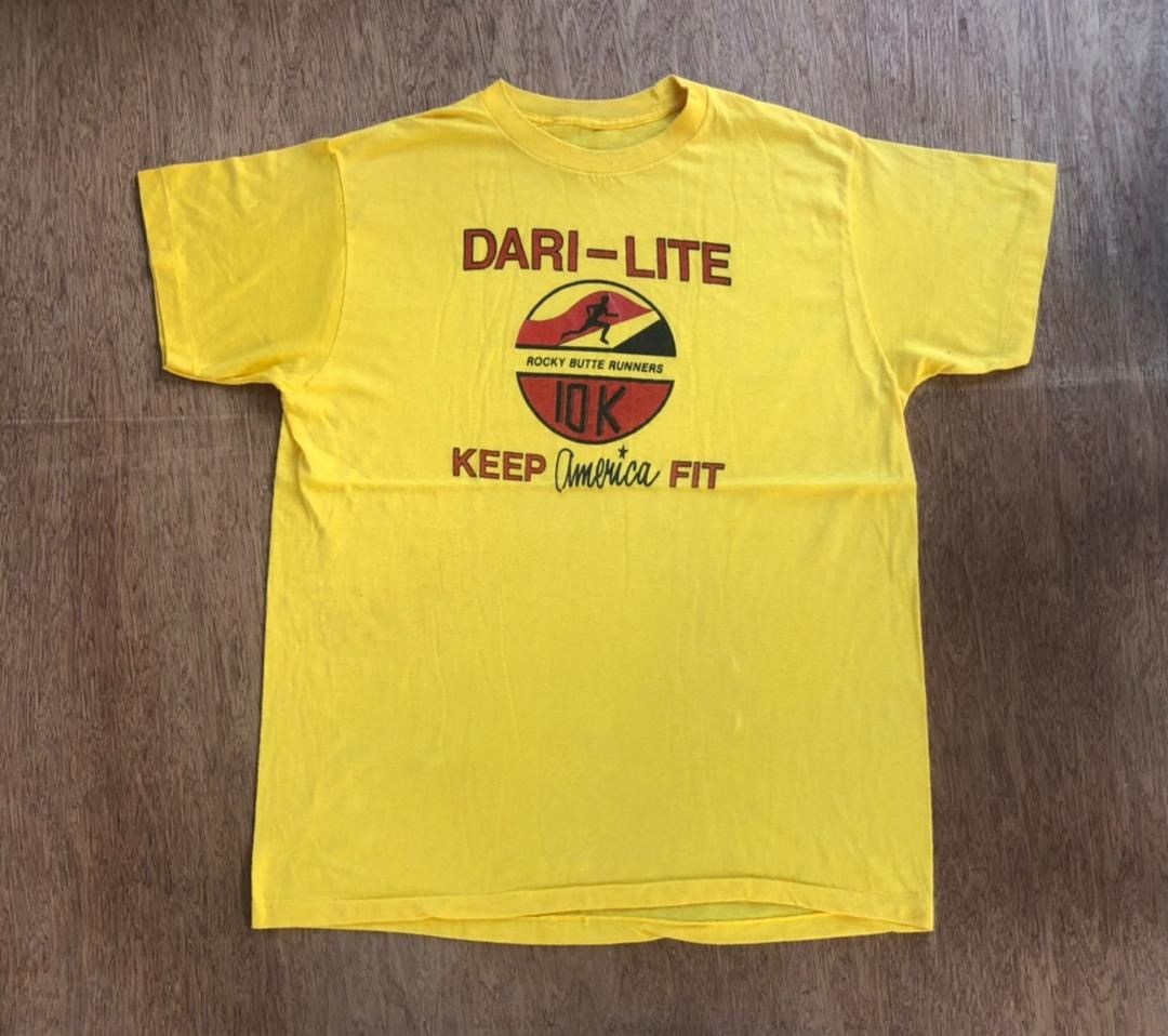 image of Vintage Tee Running C5 in Yellow, Men's (Size Medium)