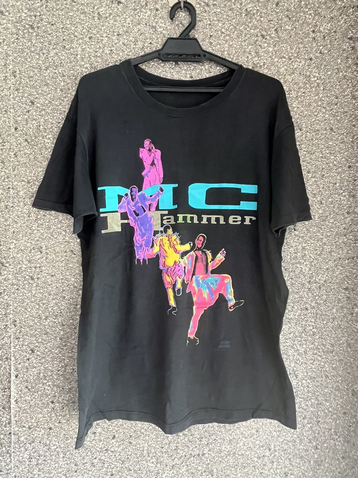 image of Band Tees x Vintage Mc Hammer Ft18 in Black, Men's (Size Large)