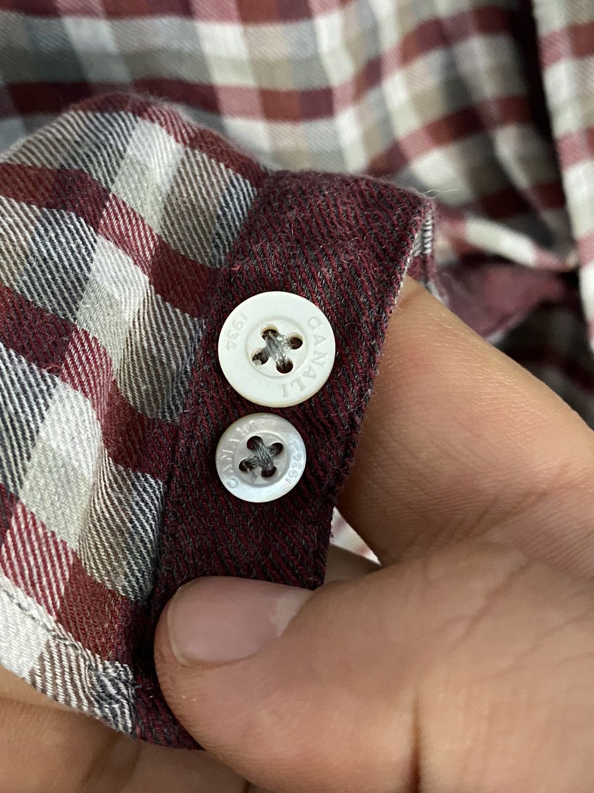 Canali Current Canali 1934 Plaid Long Sleeve Button up shirt Size US L / EU 52-54 / 3 - 7 Thumbnail