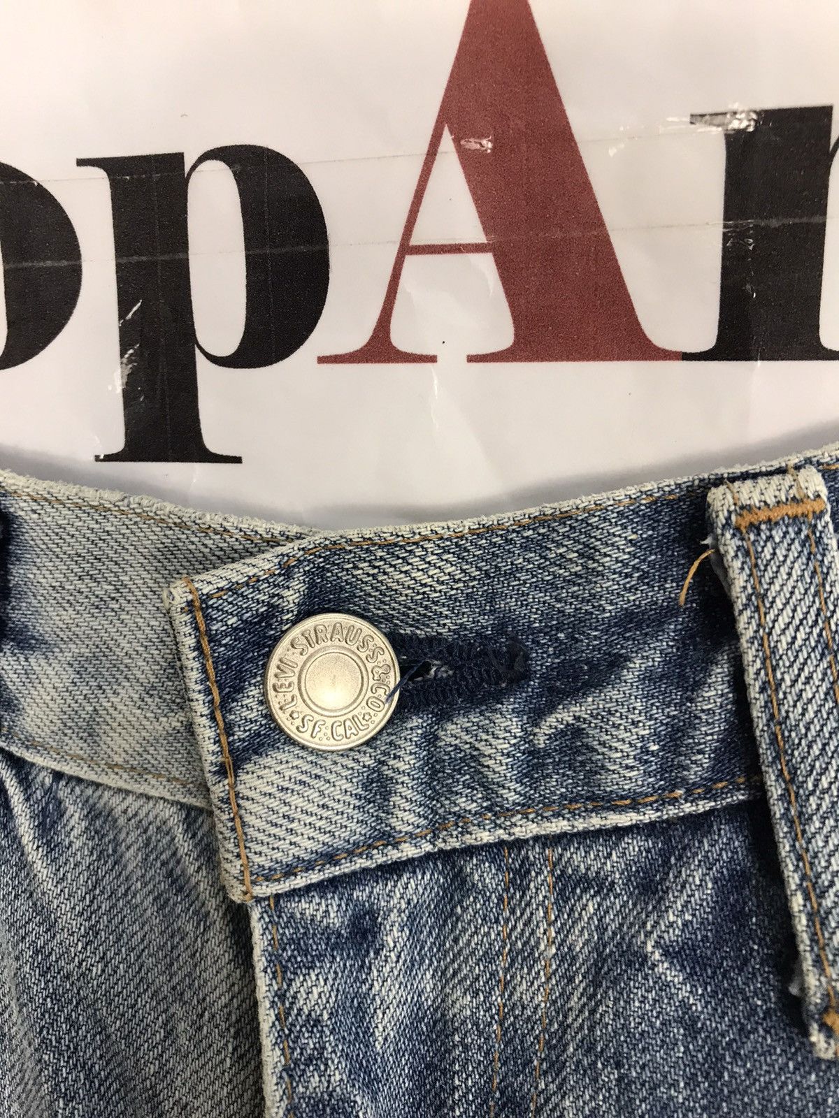 Levi's Vintage 502 XX Big E Selvedge Faded Colour Style Size US 29 - 8 Thumbnail