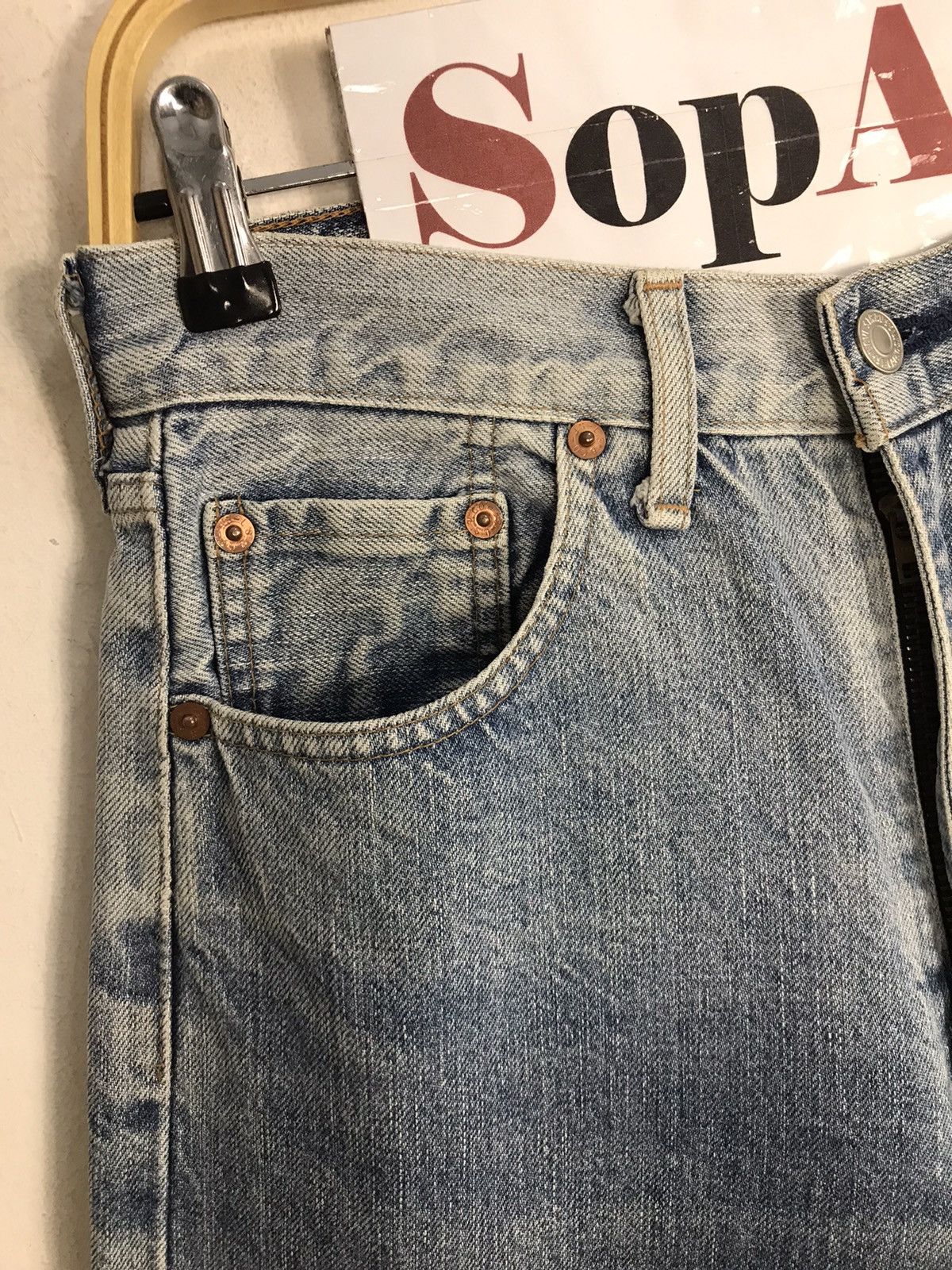 Levi's Vintage 502 XX Big E Selvedge Faded Colour Style Size US 29 - 9 Thumbnail