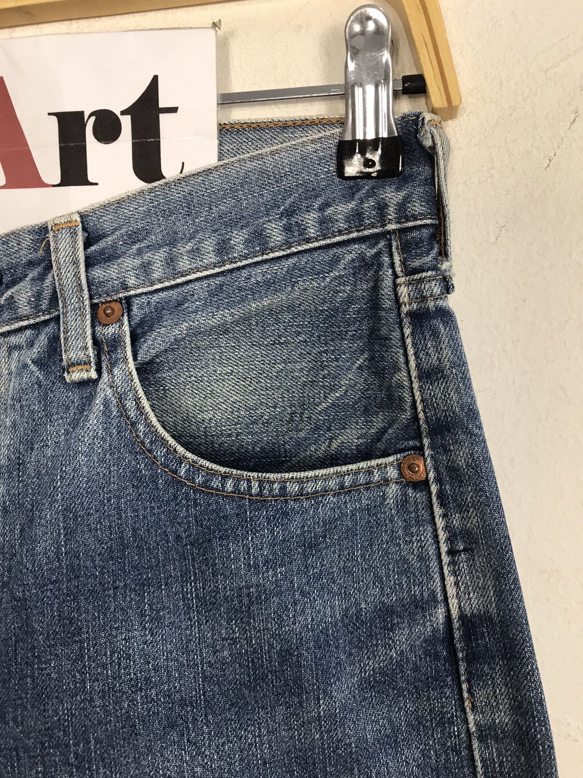 Levi's Vintage 502 XX Big E Selvedge Faded Colour Style Size US 29 - 6 Thumbnail