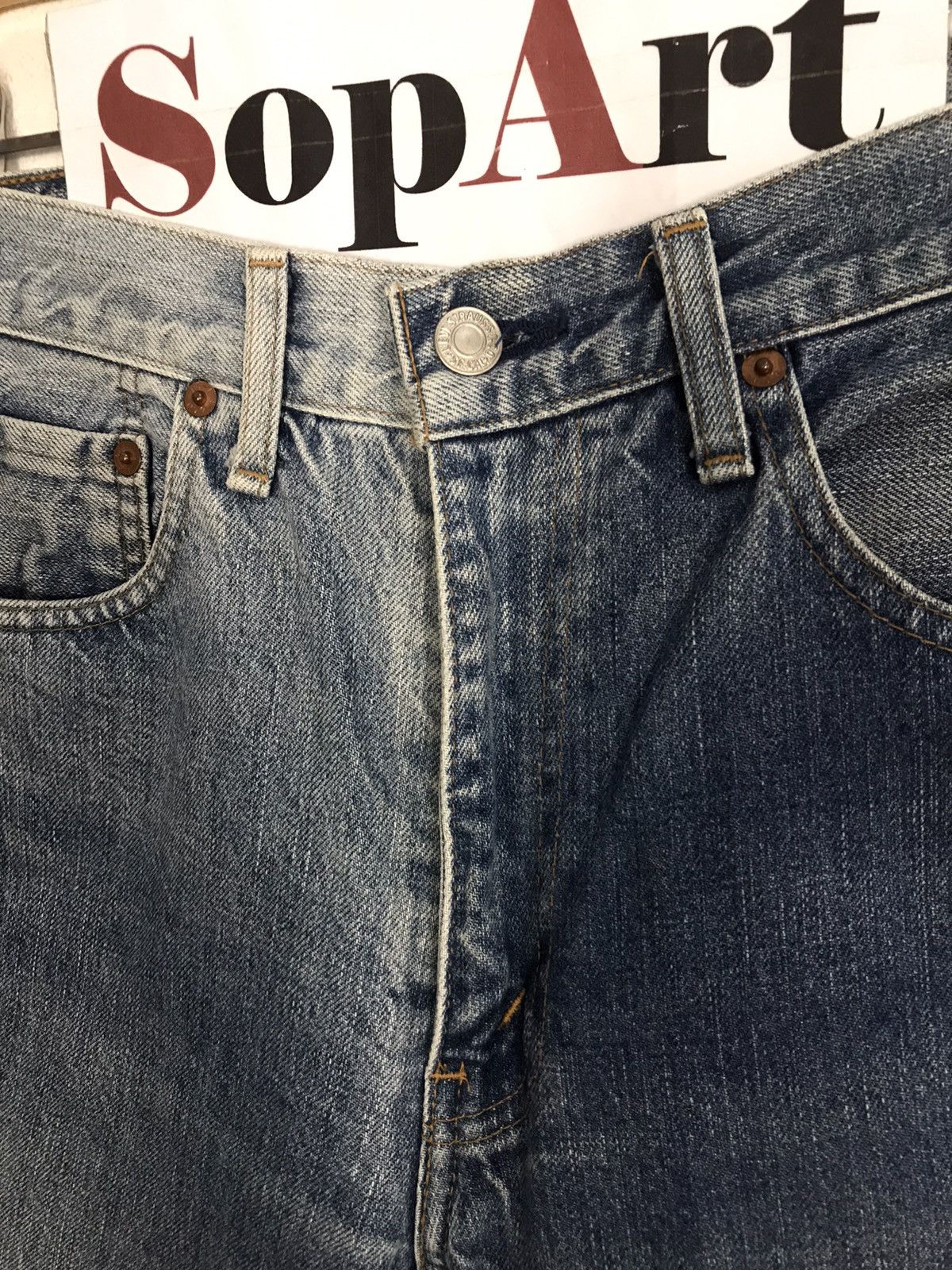 Levi's Vintage 502 XX Big E Selvedge Faded Colour Style Size US 29 - 7 Thumbnail