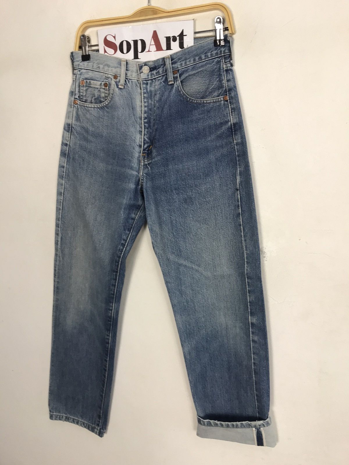 Levi's Vintage 502 XX Big E Selvedge Faded Colour Style Size US 29 - 4 Thumbnail