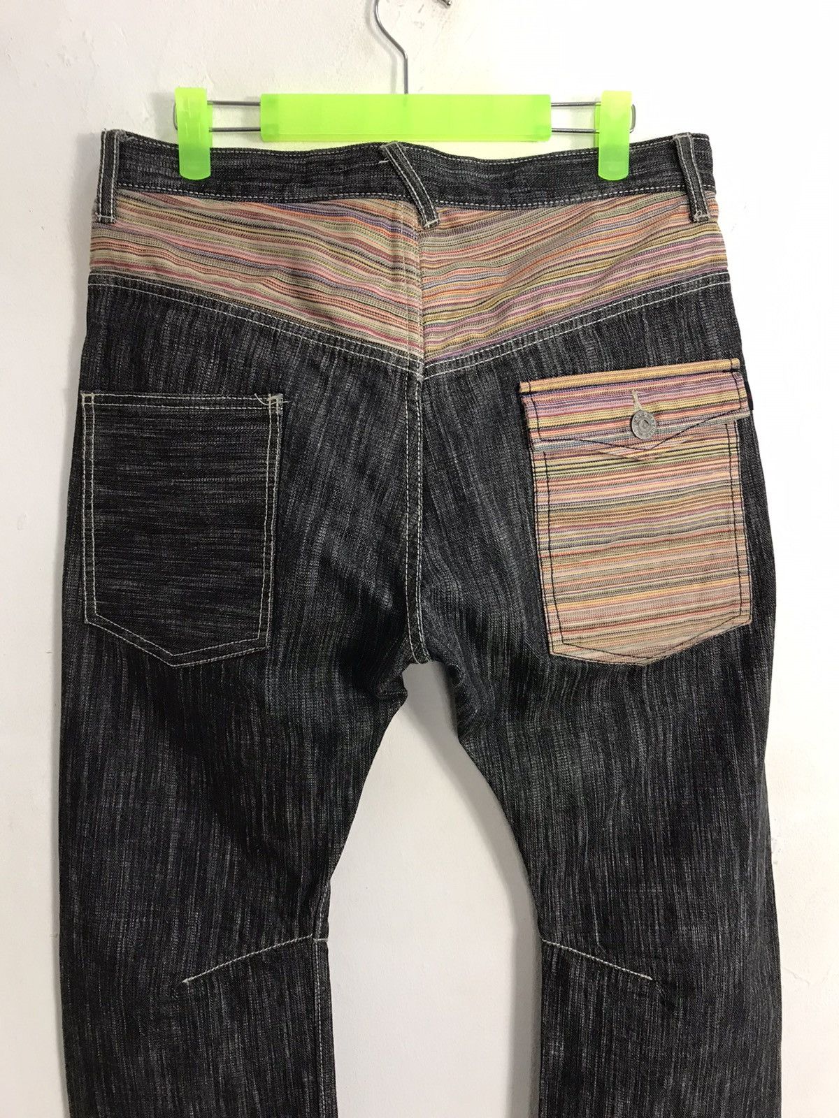 Japanese Brand Vintage Wild Khakis Design Striped Jeans 👖 Size US 31 - 10 Thumbnail