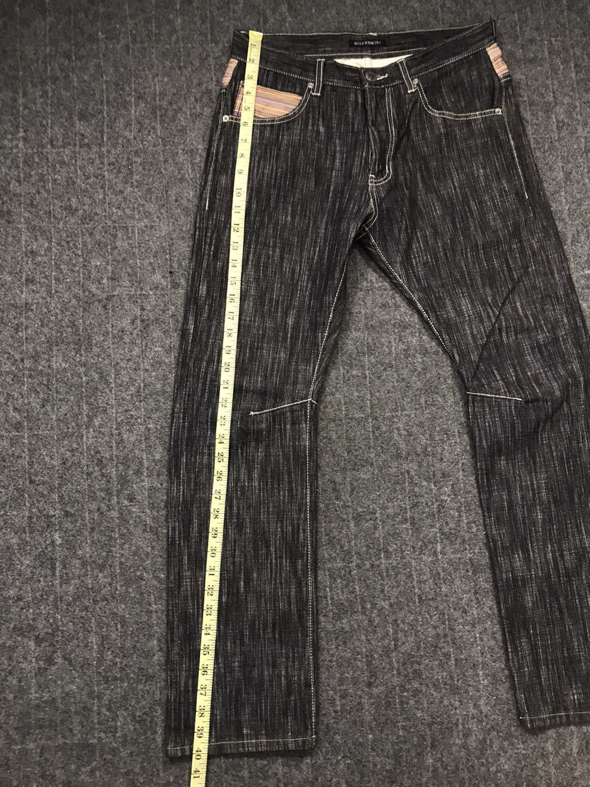 Japanese Brand Vintage Wild Khakis Design Striped Jeans 👖 Size US 31 - 20 Thumbnail