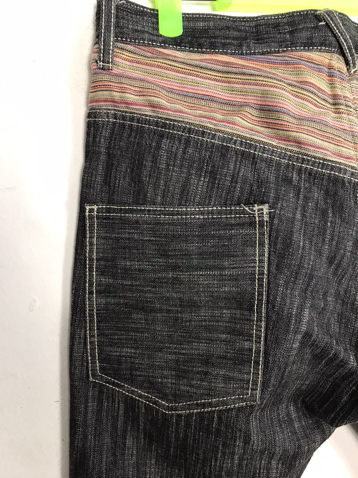 Japanese Brand Vintage Wild Khakis Design Striped Jeans 👖 Size US 31 - 12 Thumbnail