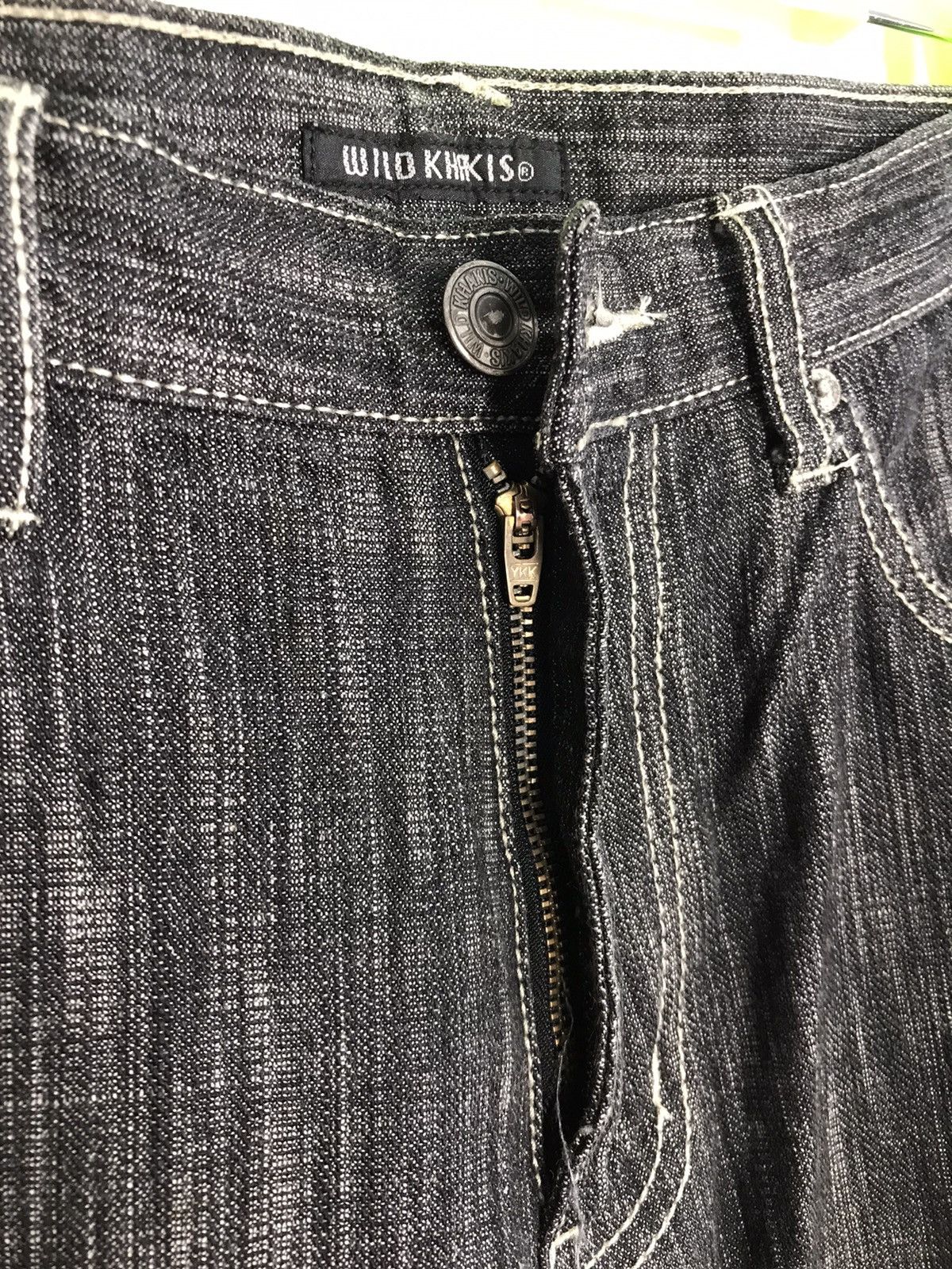 Japanese Brand Vintage Wild Khakis Design Striped Jeans 👖 Size US 31 - 9 Thumbnail