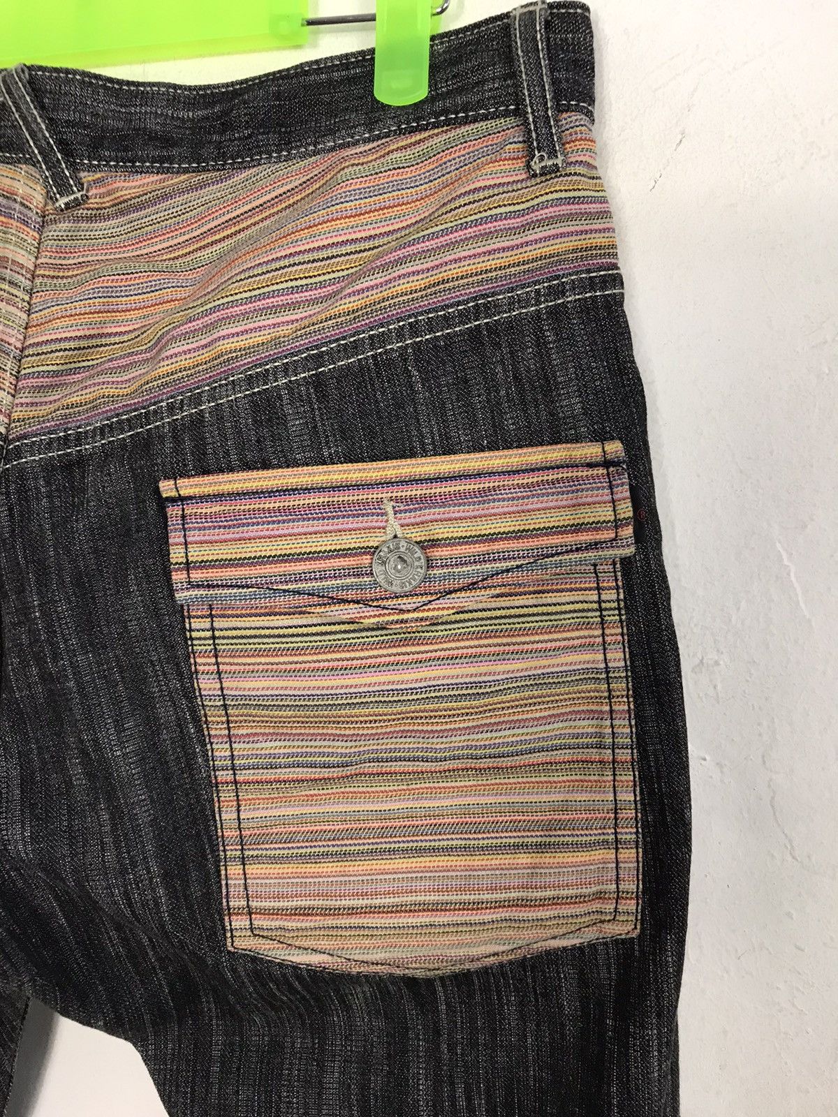 Japanese Brand Vintage Wild Khakis Design Striped Jeans 👖 Size US 31 - 11 Thumbnail