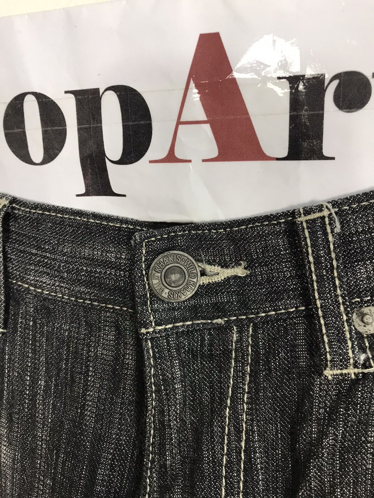 Japanese Brand Vintage Wild Khakis Design Striped Jeans 👖 Size US 31 - 7 Thumbnail