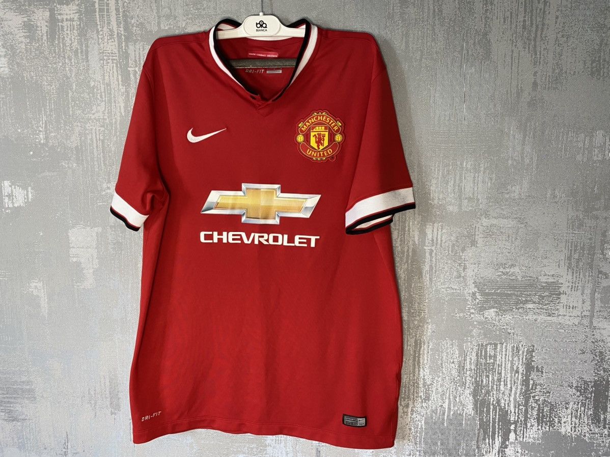 Adidas 2014 2015 Manchester United Home Nike Vintage Soccer Jersey Size US L / EU 52-54 / 3 - 1 Thumbnail