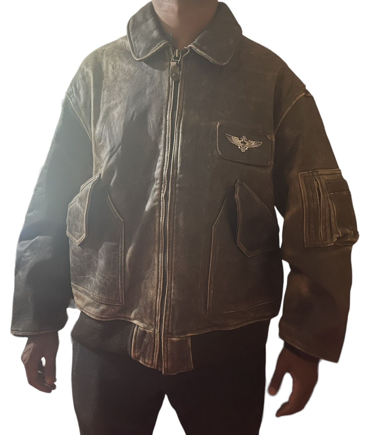 Vintage VINTAGE GACCA LEATHER JACKET Size US M / EU 48-50 / 2 - 1 Thumbnail